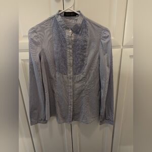 Gucci Girls blue and white blouse size L